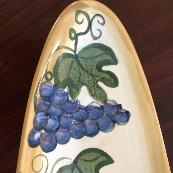 Serving Platter Grape and Vines Hand Painted Tabletops Unlimited - Picture 4 of 4